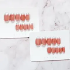 韓国ネイル　うる艶　マグネット　ピンク　ベイビーブーマー　ショートオーバル