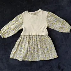 petit main 花柄チュニックワンピース 100