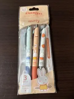 エナージェル ゲルインキボールペン ミッフィー 0.5ｍｍ 3色セット