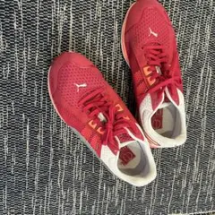 新品未使用】PUMA スニーカー レッド メッシュ - メルカリ
