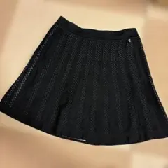 adidas ブラック ゴルフウェアフレアスカート