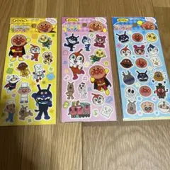 【新品】アンパンマン　デコレーションシール　3枚セット