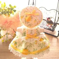 黄色の小薔薇柄♪ワンピース♡女の子用