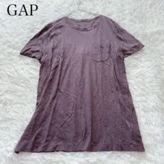 GAP ギャップ Tシャツ 半袖 胸ポケット ワインレッド XL 大きいサイズ