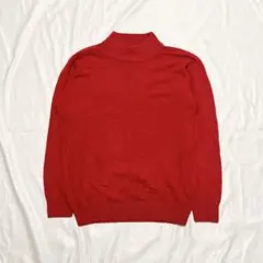 ハイネックニット セーター レッド 上品きれいめ 大人カジュアル Mサイズ