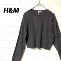 H&M BASIC 長袖カットソー ショート丈　Lサイズ