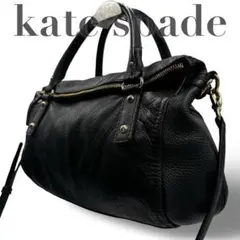 【良品】ケイトスペードニューヨーク　2way ショルダーバッグ　トート　レザー黒