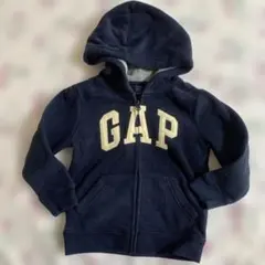 GAP フリース ジップアップパーカー ネイビー