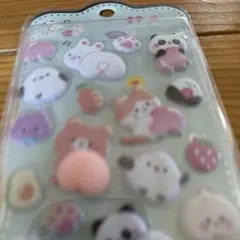 可愛い動物キャラクター立体シールセット
