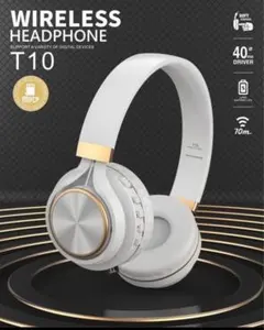 ワイヤレス ヘッドホン　白　bluetooth マイク内蔵 IPX4防水 対応