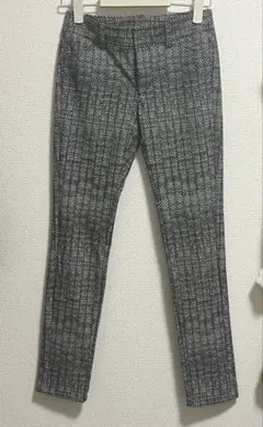 インディヴィ　INDIVI パンツ　チェック柄　　ストレートパンツ