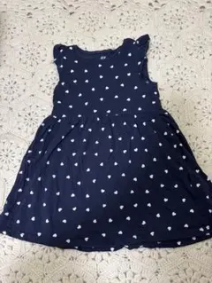 H&M オーガニックコットン ハート柄ワンピース 110cm