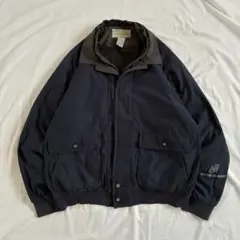 90s vintage ブルゾンジャケット 短丈 XL フリース 企業ロゴ 古着