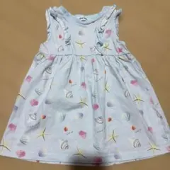 SLAP SLIP ワンピース 90cm 貝殻 ヒトデ柄　水色　女の子