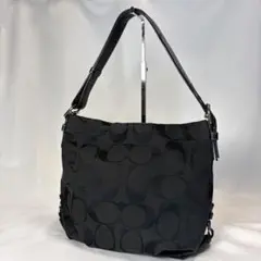 AS7593 COACHショルダーバッグ ブラック - メルカリ