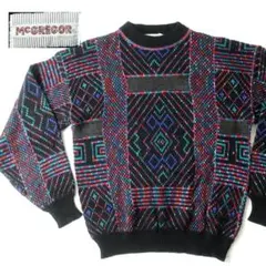 USA製70-80s McGREGOR クルーネックセーター カラフルドット