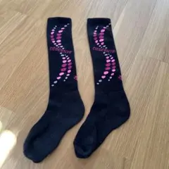 DESCENTE バレーボール ソックス 黒 ピンク