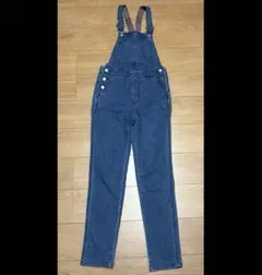 GU デニムサロペット オーバーオール クロスストラップ スキニー