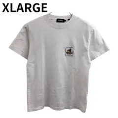 XLARGE ホワイト 半袖 Tシャツ クルーネック コットン ワッペン