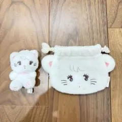 mikko ムース　ガチャガチャ　フェイス巾着　マスコットキーホルダー　セット