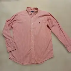 Ralph Lauren ボタンダウンシャツ オレンジストライプ※難あり