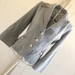 春夏用テーラードジャケット ストライプ 7ARサイズ