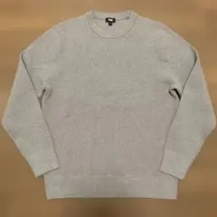 UNIQLO.ウォッシャブルミラノリブクルーネックセーター.グレー