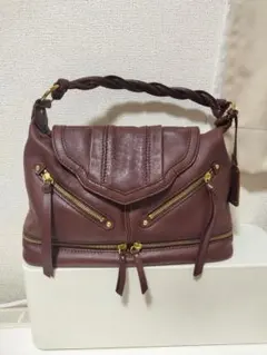 サマンサタバサ☆本革ハンドバッグ☆レッドブラウン☆ワンショルダー