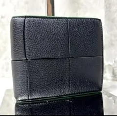 極美品✨ボッテガヴェネタ 二つ折り財布 カセット レザー 本革 ブラック
