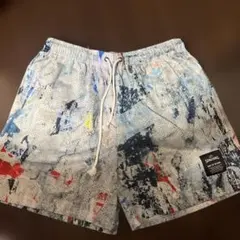 SPALDING 抽象ペイント柄パンツ