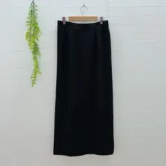 【ジュンアシダ】 ロングスカート シルク 絹 （L） フォーマル ブラック 上品のサムネイル