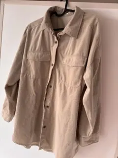 OLZA ベージュ コーデュロイ 長袖シャツ M