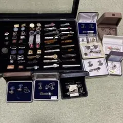 カフスボタン　ネクタイピン　まとめ売り　多様なデザイン　アクセサリー