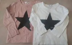 Global Work 星柄プリント 長袖カットソー 2枚セット　100、110