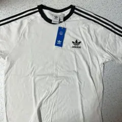 adidas ホワイト Tシャツ 3本ライン 2XO
