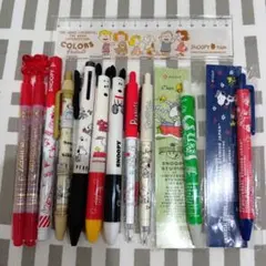 新品 スヌーピー 文房具 まとめ売り 12点 ボールペン 赤ペン 定規