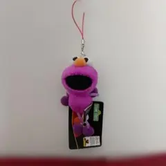 セサミストリート　エルモ 　ぬいぐるみ　マスコットキーチェーン 紫色　パープル