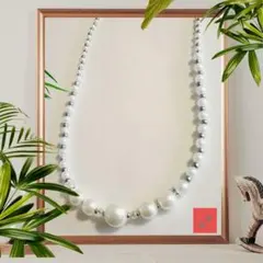 【一点もの❗️】 フォーマルにも！ パール ビーズ ネックレス