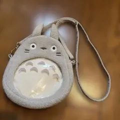 トトロ バッグ フリース素材 透明ポケット付き