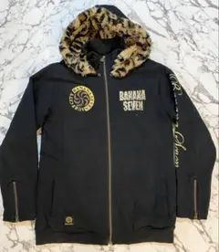 BANANA SEVEN ジップアップ　パーカー　ヒョウ柄　ファー　裏ボア　平成のサムネイル