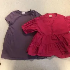 プティマイン　チュニック　デビロッワンピース　の２枚セット