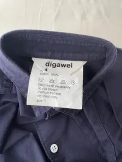 DIGAWEL レギュラーカラーシャツ オックス ネイビー サイズ1のサムネイル
