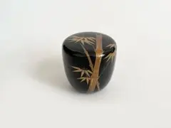 輪島塗 米本匠伯 遠山内鷹紋蒔絵 中棗 茶器 茶入 茶道具 箱付 Q2810