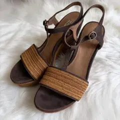 UGG アグ ウェッジソール サンダル ストラップ ブラウン