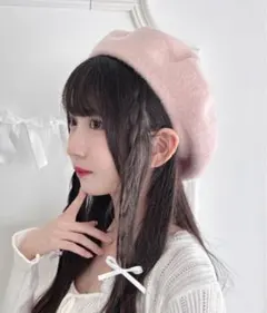 【新品】Loueme ベーシック ベレー帽 ピンク ハンチング ルエム