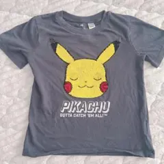 ピカチュウ　ポケモン　スパンコール　Tシャツ　110