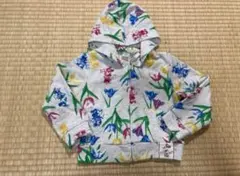ミニーちゃん 花柄フード付きパーカー 95