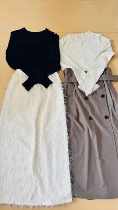 新品あり　きれいめコーデまとめ売り♡ニット＆スカート8点セット