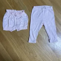 baby GAP ピンク ショートパンツとレギンスセット 6-12ヶ月　70