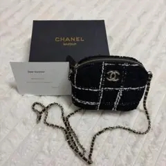 シャネルノベルティ　チェーンショルダーバッグ ツイード
